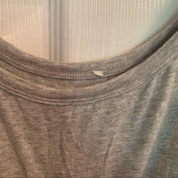 H&M Large Womens Gray Cotton with Pink Sheer Layer Dress - Picture 2 of 8